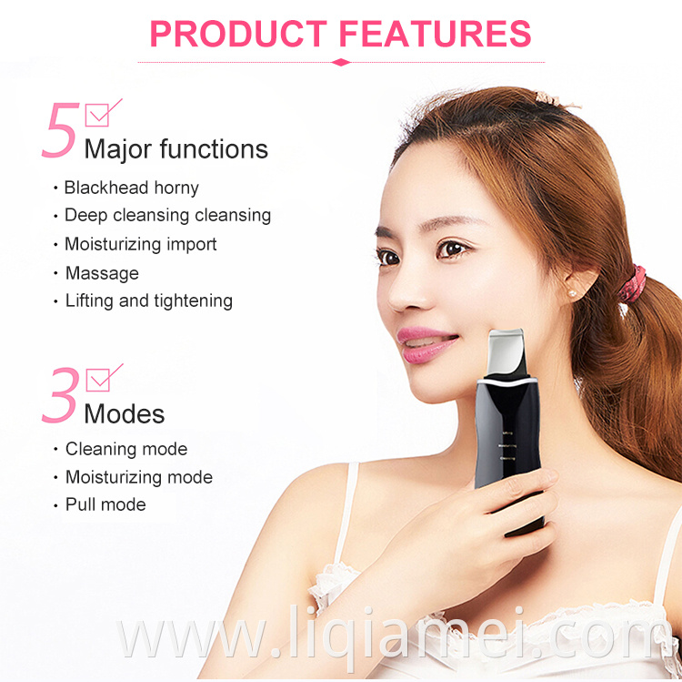 Yumely Skin Scrubber Face Spatula Blackhead Remover Pore Cleaner Ultrasonic Skin Scrubber Spatula